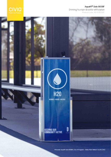Aquafil® Solo 900BF Drinking Fountain and Bottle Refill Station