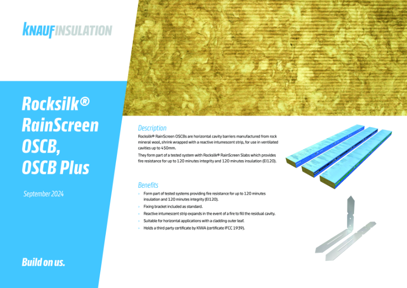 Knauf Insulation Rocksilk® RainScreen OSCB - Product Datasheet