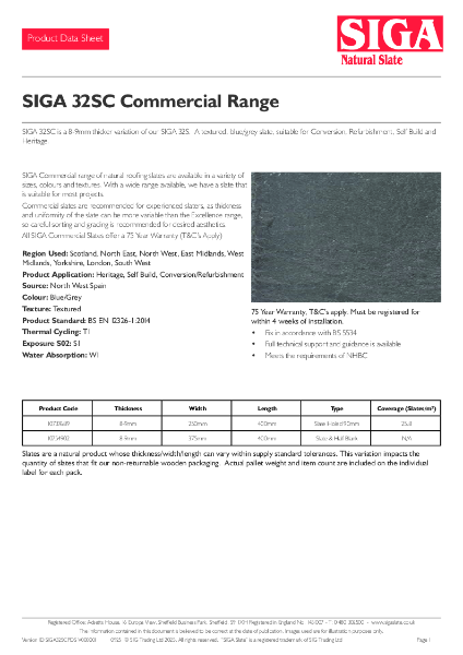 SIGA 32SC PDS Sept 2025 V1