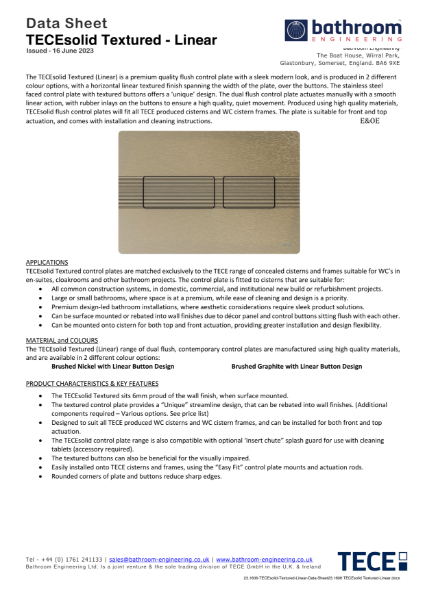 TECEsolid Textured-Linear Data Sheet