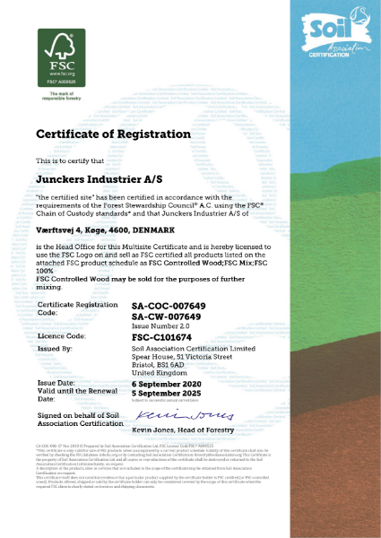 Junckers FSC Certificate