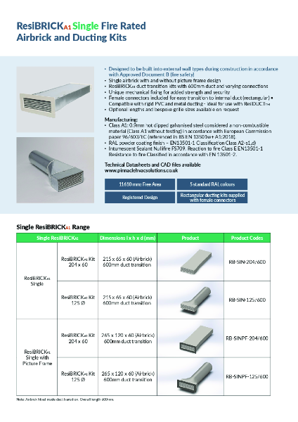 ResiBRICKA1-Single-Fire-Rated-Airbrick-and-Ducting-Kits-Page