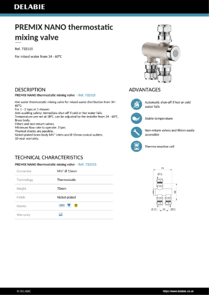 Premix Nano with Nickel body Data Sheet - 732115