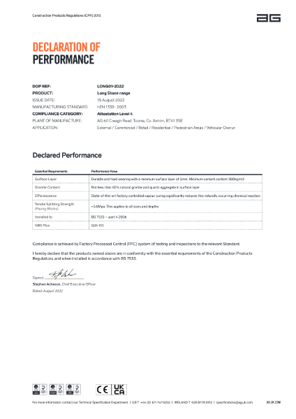 LongStone - Declaration of Performance
