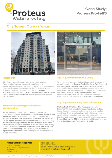 Case Study - Proteus Pro-Felt® - City Tower