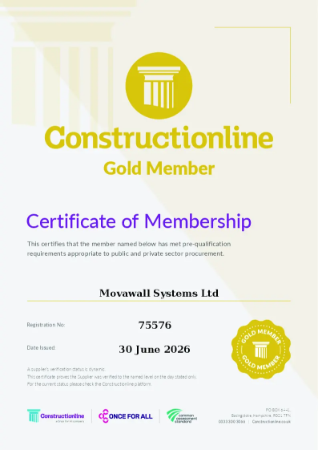 Movawall Systems Ltd - Constructionline Gold