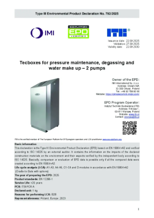 792/2025 Tecboxes for pressure maintenance, degassing and water make up ...
