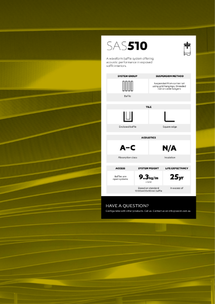 SAS510 Metal Ceiling Brochure