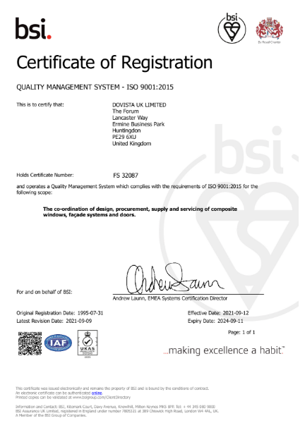 ISO 9001 Certificate of Registration