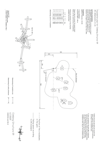 Timberplay Climbing Frames - Climbing Structure 09 - Foundations Instructions