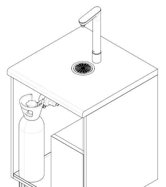 Aqua illi - Chilled & Sparkling (CS) Water Tap - Fully Integrated Water Tap System
