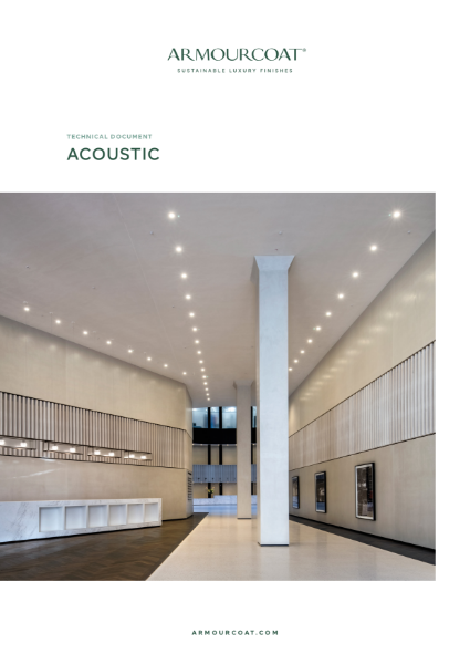 Armourcoat Acoustic Plaster - Technical Document