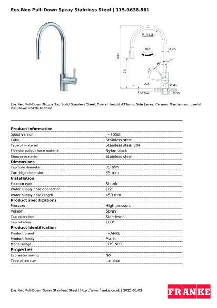 Product Sheet 115.0638.861