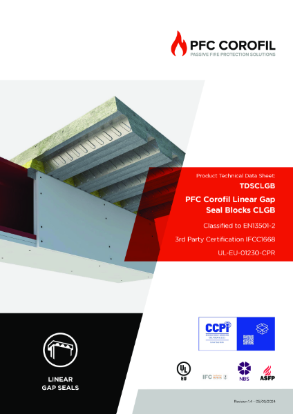 PFC Corofil Linear Gap Seal Blocks CLGB - Datasheet