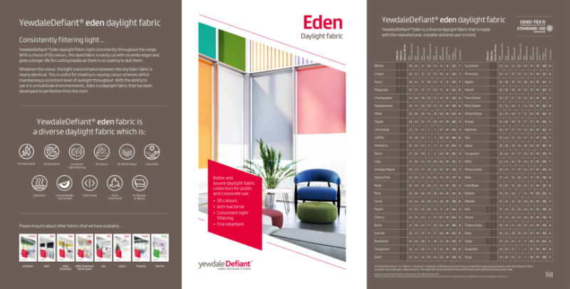 YewdaleDefiant® Eden Daylight fabric for blind systems