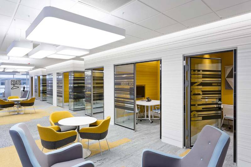 Prestigious office fit-out with Armourcoat Sculptural Barcode