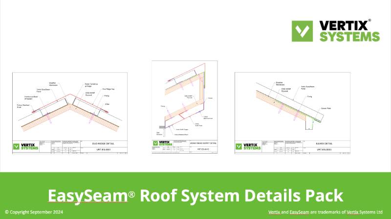 Vertix EasySeam Roof System Details pack