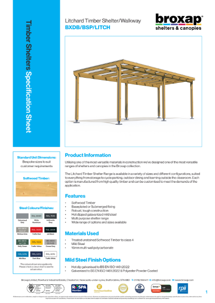 Litchard Shelter Specification Sheet