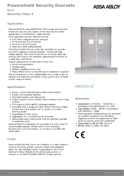 Class 3 - Powershield Security Doorsets