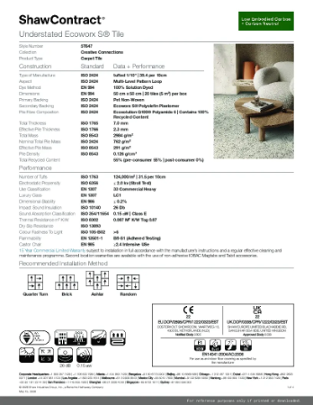 Creative Connections Collection: Understated Ecoworx S® Carpet Tile 5T647