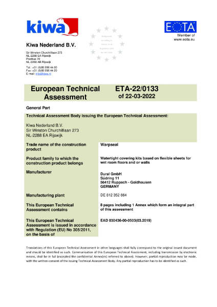 European Technical Approval (ETA)