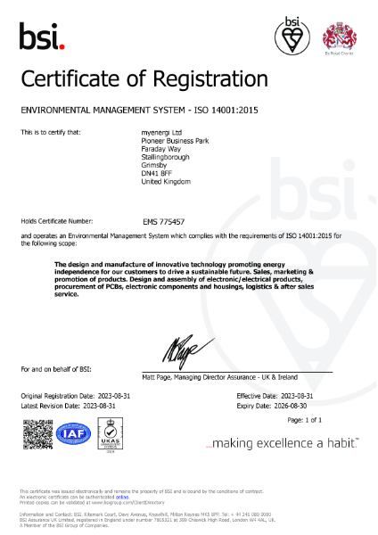 Environmental Management System ISO 14001:2015