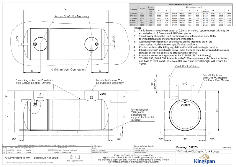 Sigma Septic Tank Drawings