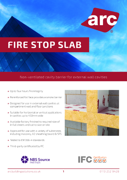 Fire Stop Slab Data Sheet