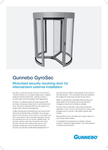 GyroSec Security Revolving Door