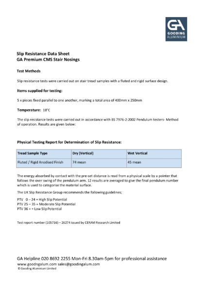 Premium CMS Stair Nosings Slip Resistance