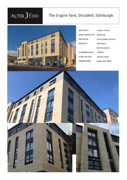 Stone Cladding - Buff Sandstone at The Engine Yard, Edinburgh