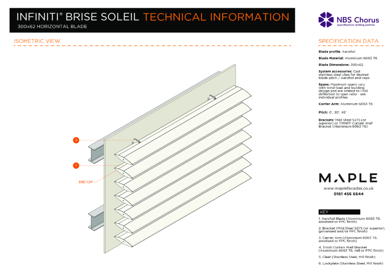 Maple Facades_Infiniti®_Brise Soleil_300x62_Aero_H_Datasheet_2024