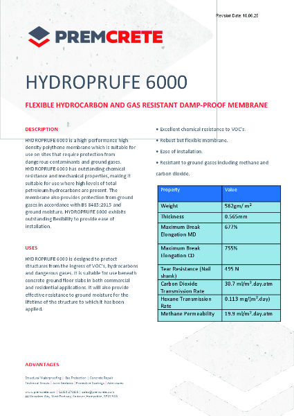 HYDROPRUFE 6000 TDS