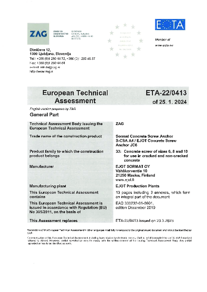 European Technical Approval (ETA)