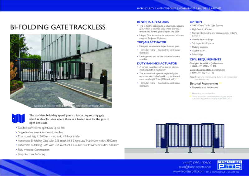 Trackless Automatic Bi-folding Gates