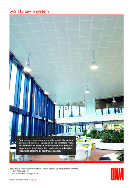 S45 T15 lay-in system