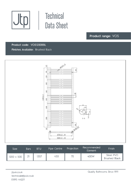 VOS Radiator – Product Data Sheet