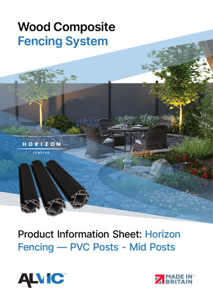 PVC Mid Posts - Horizon Fencing Range - Product Information Sheet