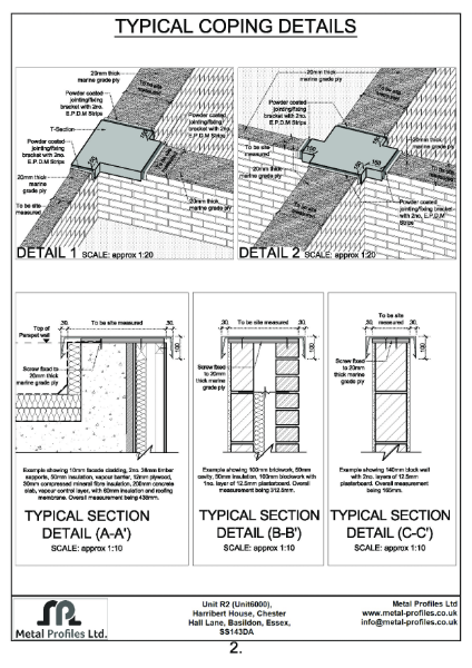 Metal Profiles - Coping Details 1-2