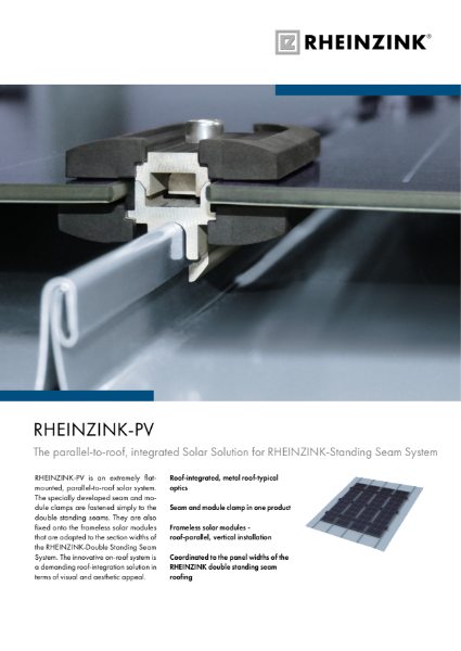 Rheinzink PV panels