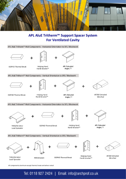 APL AluE™ Tritherm™ Aluminium  Spacer System - Cladding - System Summary