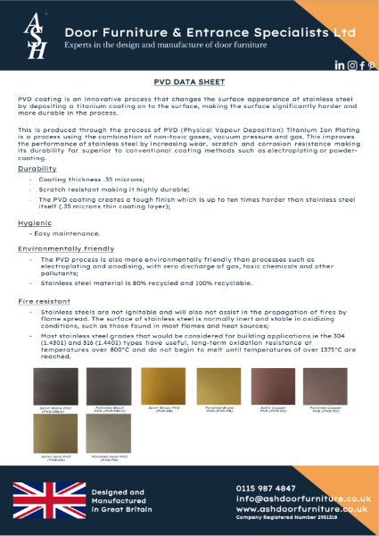 PVD Data Sheet