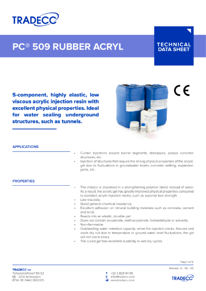 TRADECC PC 509 Rubber Acryl TDS