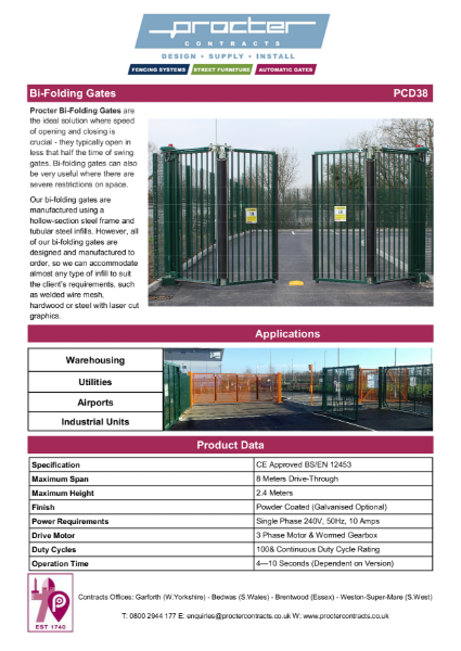 Bi-folding Gates