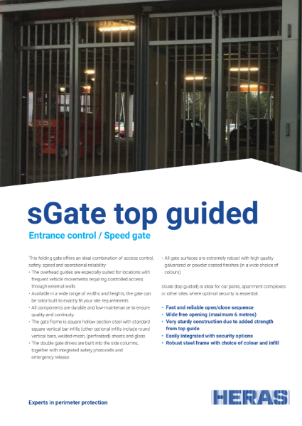 Bi-folding Speed Gate (Top guided)