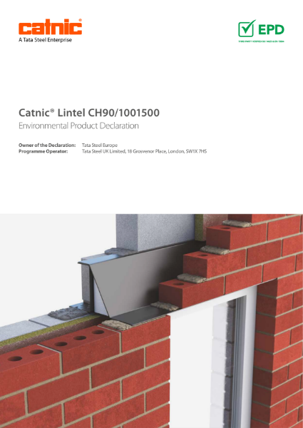 Catnic CH90/100 cavity wall steel lintel EPD