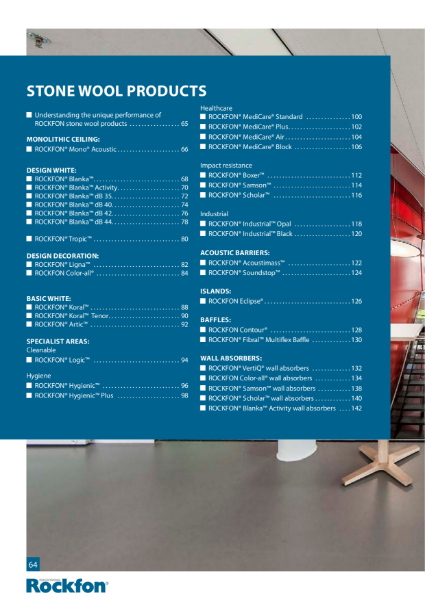 Rockfon Acoustic Ceiling and Walls Catalogue - Part 2 Datasheets