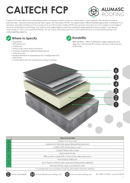 Caltech FCP Liquid Roofing Data Sheet