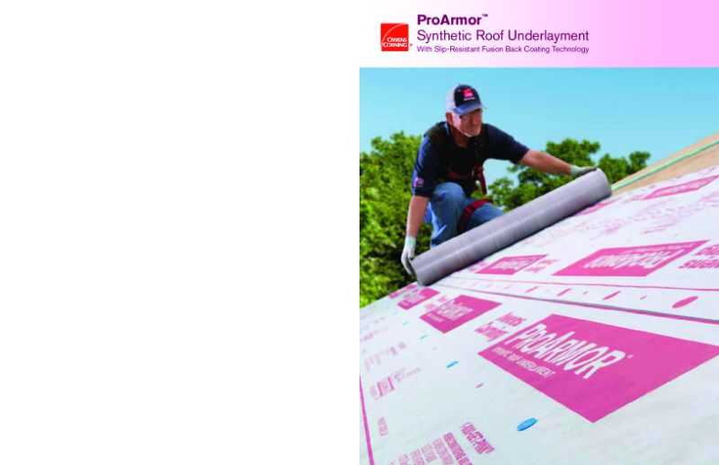 ProArmor Synthetic Roof Underlayment Data Sheet