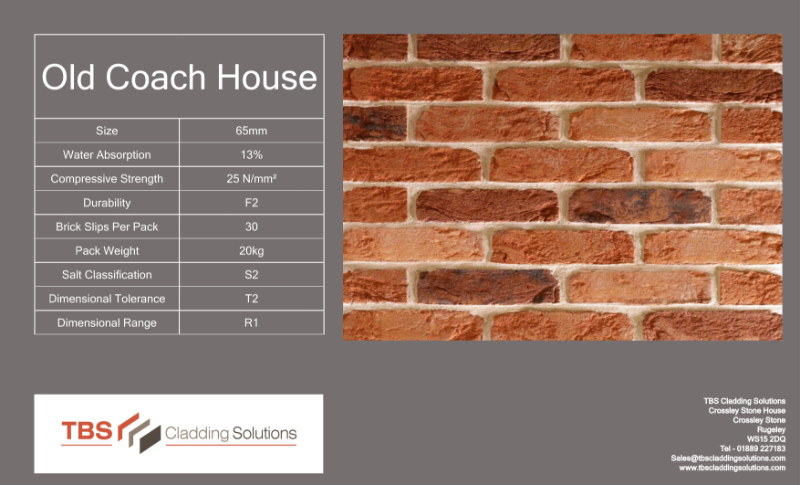 Product Data Sheet Old Coach House Brick Slip
